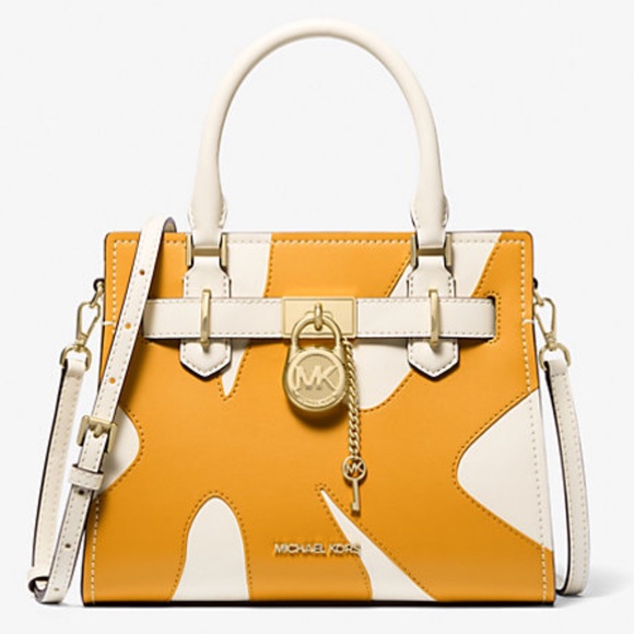 MICHAEL KORS Hamilton Small Two-Tone Satchel
COLOR GOLDEN ROD MULTI
NWT - Picture 3 of 16